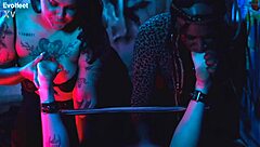 bound feet got tickled hard while she gagged on toes.