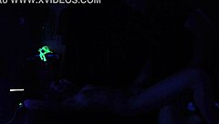 carrie b gets hardcore blacklight sex with gagging and choking