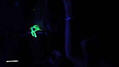 carrie b gets hardcore blacklight sex with gagging and choking