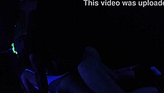 carrie b gets hardcore blacklight sex with gagging and choking