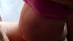 Blonde masturbating naked in bed for you