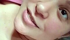 Blonde masturbating naked in bed for you