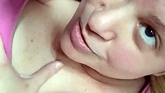 Blonde masturbating naked in bed for you