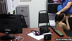 why does stud rub natalies pierced clit during bent over grinding and hair pulling facial