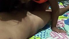 Latina stepdaughter gives intense head to stepdad for freedom