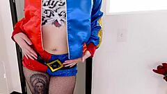 arielle aquinas as harley quinn swallows huge load!