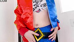 arielle aquinas as harley quinn swallows huge load!