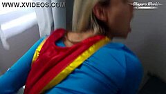 Superwoman Gina Gerson asks, Can I save Mugur with my small tits?