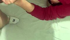 Oh man, I’m watchin’ this hot young chick gettin’ double penetrated in a homemade trio… unreal!