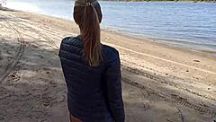 wanna see public blowjob and fingering with cum on tits?