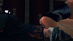 금요일 저녁 영화관에서 섹시한 흑백 그룹 섹스 파티