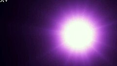 Wetandpuffy - Redhead plays with vibrator up close on blue toy.