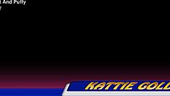 Wetandpuffy - Redhead plays with vibrator up close on blue toy.