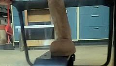 Big Hankey Bounces On Dildo!