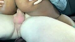 Cheating Ebony Wife Takes White Cock In Car
