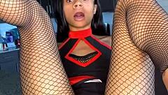 Serenity Love solo ebony babe in lingerie compilation