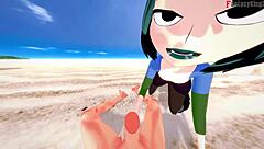 gwen gets wild on the beach in free pov fantasy. total drama action unfolds with fantasyking3 in full 3d glory.
