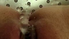 whore squirts while pushing small eggs in bdsm play