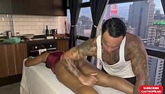 Adultmobile - mischievous blondes dive into wild pussy licking on a soft bed