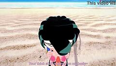 gwen gets wild on the beach in free pov fantasy. total drama action unfolds with fantasyking3 in full 3d glory.