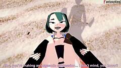 gwen gets wild on the beach in free pov fantasy. total drama action unfolds with fantasyking3 in full 3d glory.