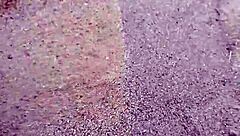 Barefoot Beauty Teases in Natural Sand Setting