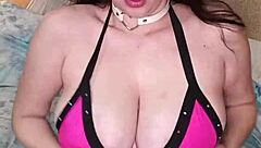 cute tight slut pounds pussy hard!