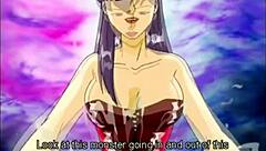 Hentai lesbian strapon fuck with wet pussy toys in anime fantasy