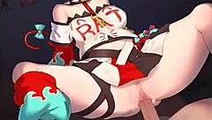 아니메 헨타이에서 하코스 바엘즈 라이딩 씬