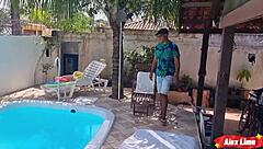 Luana Aguiar fucks to dodge bill, I devour her tight ass and pussy