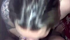 Wow, big squirt and nasty cum blowjob! I came twice with this fat slut!