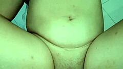 blonde babe getting pounded in bed, blue bra still on 😉