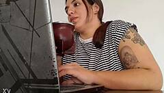 carla farting quietly while working on her tasks