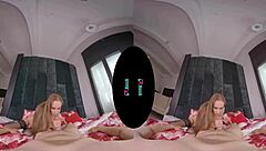 vrhush kinuski gives pov blowjob in stockings