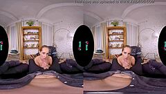 vrhush kinuski gives pov blowjob in stockings