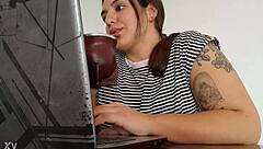 carla farting quietly while working on her tasks