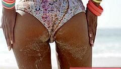 beach hottie binaural in bikini catches every eye around