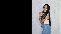 Sol, this sexy virgin Latina, rocks miniskirts and heels like a total tease