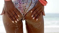 beach hottie binaural in bikini catches every eye around