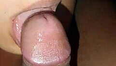 Latina amateur teases with tongue sucking