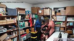 A sneaky thief indulges in sucking dicks and intense fucks in a group scene