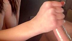 Skater Chick Grabs a Handful of Cum After Dirty Financial Domination Play.