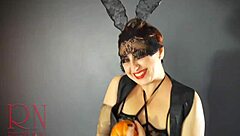 halloween 2021 witch in black sexy suit playboy bunny regina noir backstage