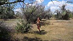 Savannah Vixen, the mature beauty, gets wild outdoors with amateurs.