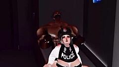 I’m punishing officer Danielahot from IMVU with a massive interracial ride.