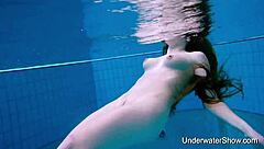 wow, sexy girl flaunts stunning body underwater in bikini