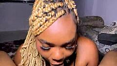 Passionate homemade sex with ebony stepsister in POV