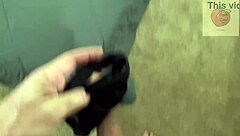 stepmom walked in on her stepson jerking off using her panties.