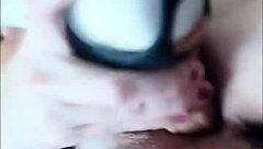 large thick dildo stretches wet pussy in dripping fun