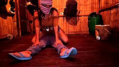 My stepmom rides me to test if I'm still virgin